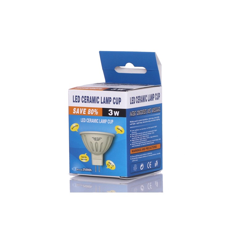 MR16 3W 3000K 160-Lumen SMD3528 44-LED Ceramic Light Bulb AC 220V - Warm White