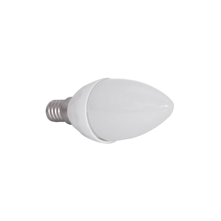 E14 1.5W 6500K 129-Lumen 30-LED Ceramic Candle Light Bulb AC 220V Milky Cover - White