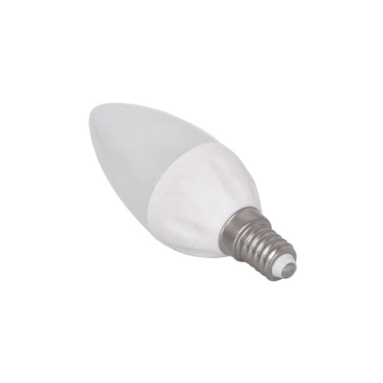 E14 1.5W 6500K 129-Lumen 30-LED Ceramic Candle Light Bulb AC 220V Milky Cover - White