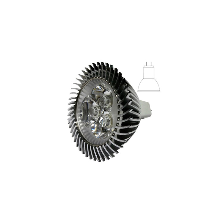 MR16 3W 12V 220 Lumens 2700-6400K 3 LED White Light Spotlight LED Bulb Lamp