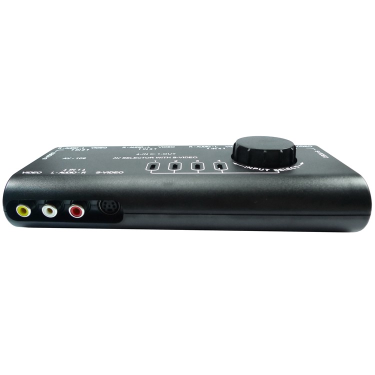 4 Input 1 Output Switch AV Audio Video Signal Switcher AV109