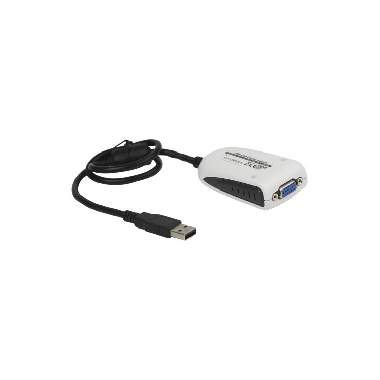 USB 2.0 Video Card Adapter To VGA Graphics Display Extra Monitor Win 7 XP Vista