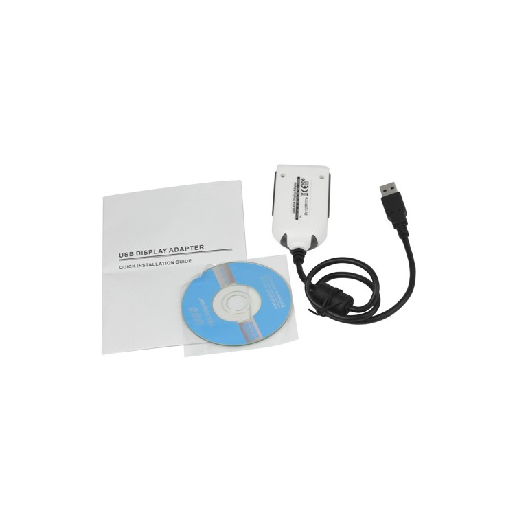 USB 2.0 Video Card Adapter To VGA Graphics Display Extra Monitor Win 7 XP Vista