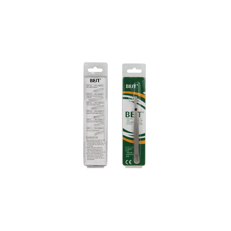 Stainless Steel Straight Honed Tweezers BST-34