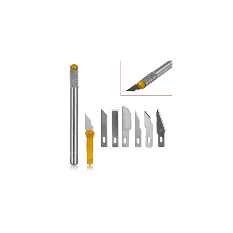 7pcs Hobby Knife Set Crafts Scrapbooking Model Carving Tools