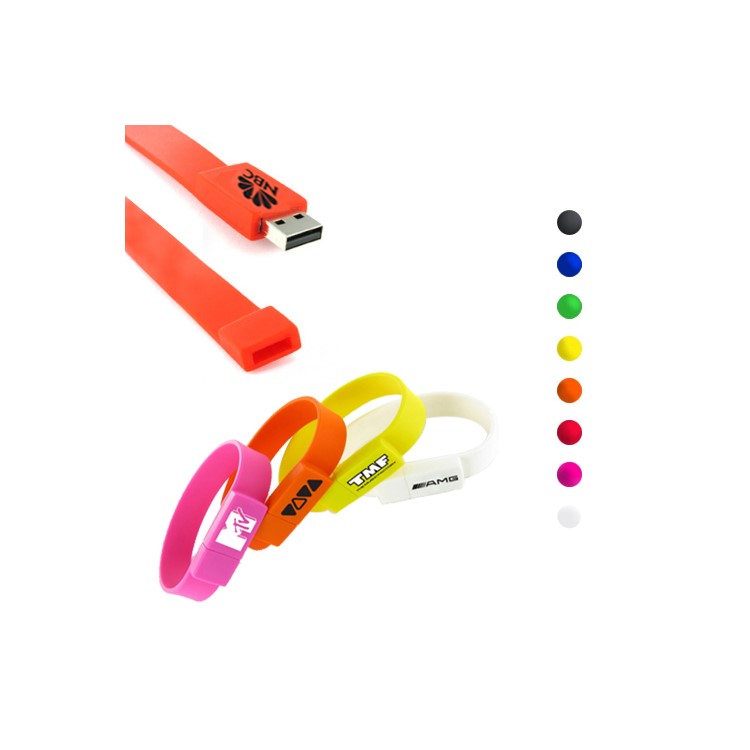 Flexible Silicon Wristband Bracelets USB Flash Disk Custom Design