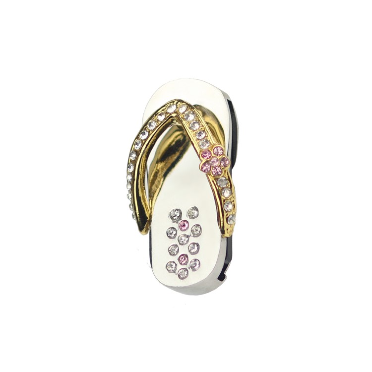 Flip-flop Shoe Diamond USB Flash Memory Drive Stick, 2/4/8/16/32GB Available