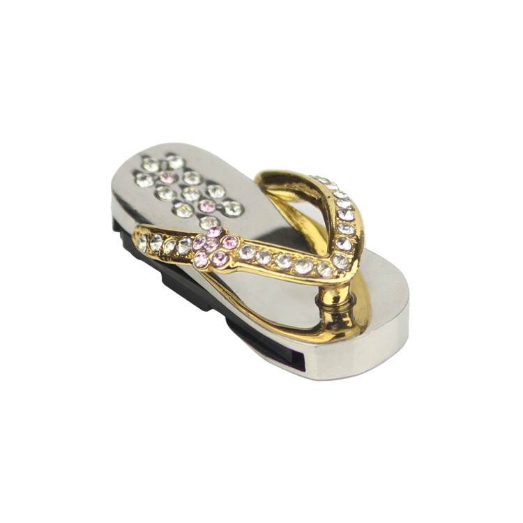 Flip-flop Shoe Diamond USB Flash Memory Drive Stick, 2/4/8/16/32GB Available