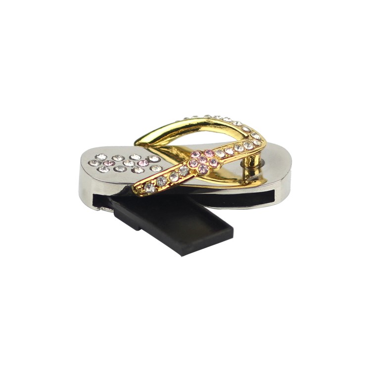Flip-flop Shoe Diamond USB Flash Memory Drive Stick, 2/4/8/16/32GB Available