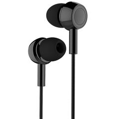 USAMS EP-12 3.5mm Wired Stereo In-ear Plating Earphone with Mic and Line-in Control for iPhone - Black
