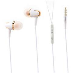 PINZUN E18 3.5mm In-ear Earbud Headset with Microphone for iPhone Samsung Huawei - Gold Color