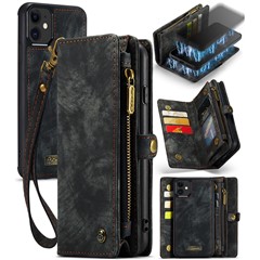 CASEME 008 Series Funda De Teléfono Desmontable Con Billetera De Cuero Dividida Para Iphone (2019) 6.1 Pulgadas - Gris