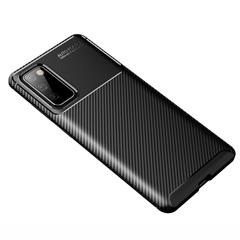 Случай TPU с Устойчивым к Снижению Углеродного Волокна Для Samsung Galaxy S20 FE 4G/5G/S20 Lite/S20 FE 2022 - Черный