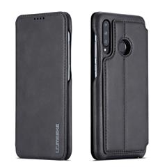 Lc. Imeeke Retro Estilo Cato de Cartura de Cato de Imeeke Para Huawei P30 Lite - Preto