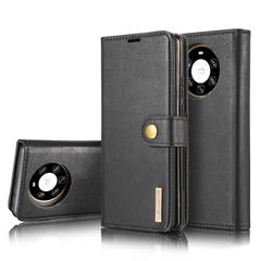 Dg. Ming Wallet Split Leder + PC Back Case Für Huawei Mate 40 Pro Plus Abnehmbares 2-in-1-Cover - Schwarz
