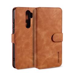 DG. Caso Del Basamento Del Cuoio Del Raccoglitore Di Stile Retrò MING Per Xiaomi Redmi Nota 8 Pro - Marrone
