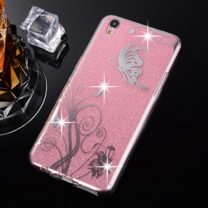 glittery powder hybrid tpu acrylic for oppo f1 plus oppo r9 pattern gold glittery powder hybrid tpu acrylic for oppo f1 plus oppo r9 pattern gold