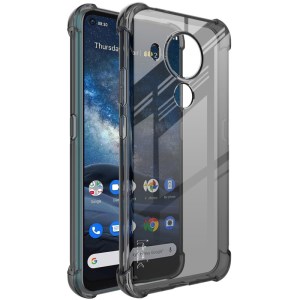 IMAK Seidige Anti-Drop-TPU-Shell Für Nokia 7.3-Abdeckung Mit Bildschirmschutz - Transparenter Schwarz