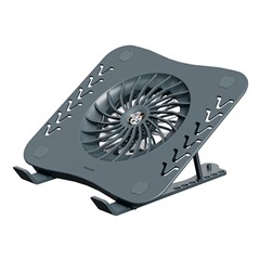 AZEADA AZ-X02 Folding Notebook Cooling Pad 7 Height Adjustable Laptop Tablets Stand with Cooling Fan - Grey