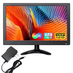 RX-105B 15.6-inch 1920*1080 Security Monitor LED Display with Remote Control - US Plug