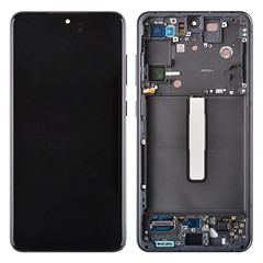 For Samsung Galaxy S21 FE 5G Grade B AMOLED Screen and Digitizer Assembly + Frame (without Logo) - Black