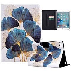 For iPad mini (2019) 7.9 inch / mini 4 / 3 / 2 / iPad mini Tablet Leather Case Pattern Printing Card Holder Stand Cover - Leaf