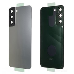 For Samsung Galaxy S22+ 5G S906 Battery Housing with Adhesive Sticker + Camera Lens Cover (without Logo) - Grey