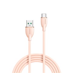 Joyroom SA29-AC3 Красочные Серии 1,2 м 3A USB-A до Типа c Телефон Быстро Зарядка Кабельные Жидкие Силиконовые Данные - Розовый