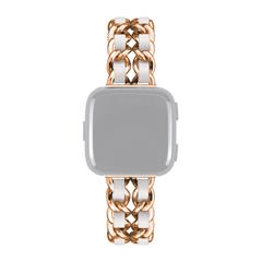 fitbit versa rose gold white band