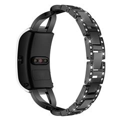 Décors de Rhineston de 18 mm X Band de Montres de Montre de Conception Remplacement de Bracelet Pour Garmin Venu 2s / Vivoactive 4S - le Noir