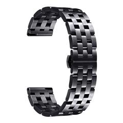 Pour Garmin Venu 2s / Vivoactive 4S 40mm / Vivomove 3s Bandon de Montre de Remplacement 18 mm 5 Perles - le Noir