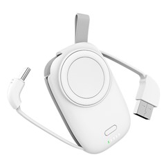 Carregador Sem Fio Magnético S2 Para a Apple Watch Series Charging Pad 1200mAh Cell Power Bank Com Tipo-c / Cabo USB (sem CE)