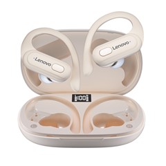LENOVO Thinkplus XT60 Ear-Hook Sports Bluetooth Headset Noise Reduction Headphone with Digital Display - White