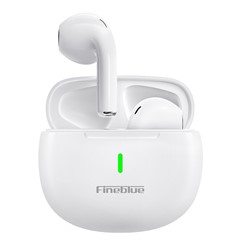 FINEBLUE M5 TWS Bluetooth Touch Earphone Semi-in-ear HiFi Stereo Music Wireless Headset - White