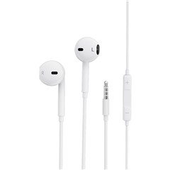 ESSAGER EJ01 3.5mm Wired Control Deep Bass Earphone 1.2m Music Mobile Phone Headset Earbuds for iPhone Huawei - White