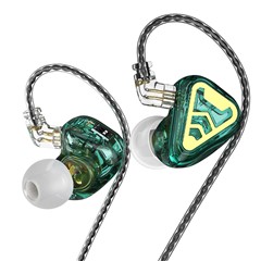 CVJ TXS 3.5mm In-Ear Headphones Wired Sports Earbuds HiFi Clear Sound Stereo Gaming Headset (No Microphone) - Green