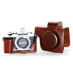 Camera Cases Camera Leather Oil Skin PU Leather Camera Full Body Case Bag with Strap for Olympus EM10 III Color : Coffee Black Camera Cases Camera Leather Oil Skin PU Leather Camera Full Body Case Bag with Strap for Olympus EM10 III Color : Coffee Black