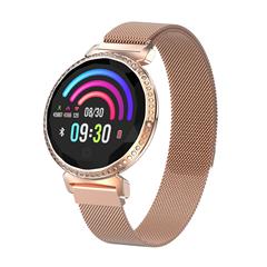 LEMONDA MC11 1,04-Zoll-IPS Runden Bildschirm Smart Armband Kristall Sportuhr Weiblichen Physiologischen Zyklus Überwachen - Roségold