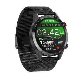 L13 Smart Watch Waterproof Wristband Blood Pressure Heart Rate Monitor  Bluetooth Call Watch – Black