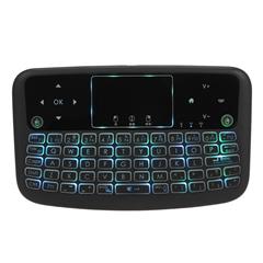 A36 Wireless Keyboard 2.4GHz 7 Color Backlit Air Mouse Touchpad Keyboard for Android TV Box Smart TV PC - Black