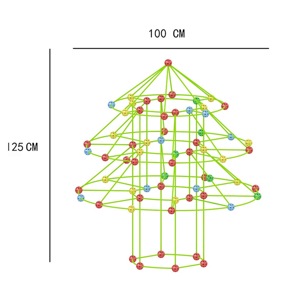 Children DIY Tent Christmas Tree Fort Building Blocks Kit Assemble Toy