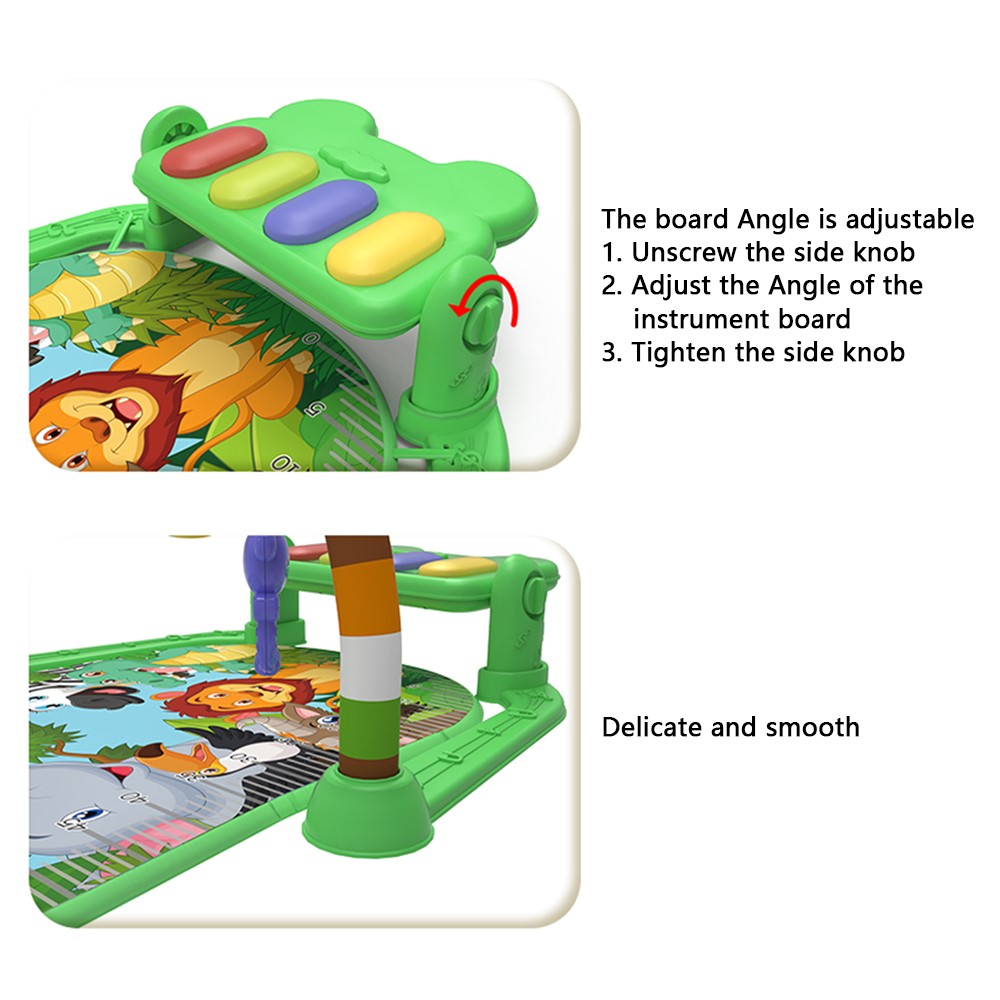 Baby Gyms Play Mat Musical Activity Center Toddler Kick and Play Piano