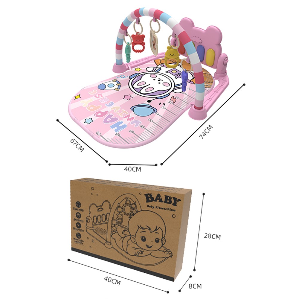 Baby Gyms Play Mat Musical Activity Center Toddler Kick and Play Piano