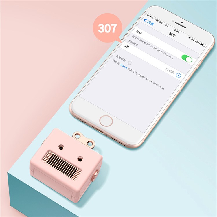 Cute Portable Mini Wireless Bluetooth Hands-free Speaker - Pink-4