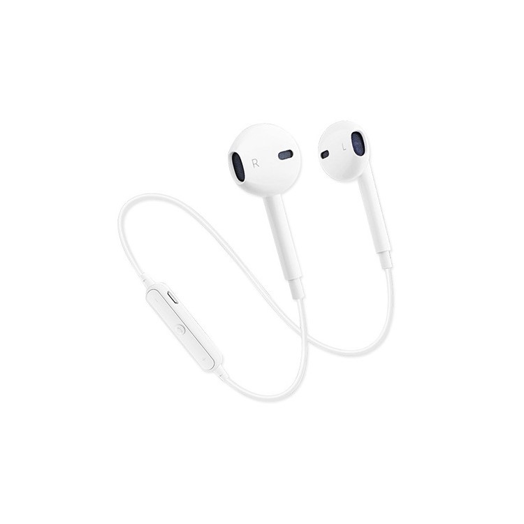 Bluetooth Sports Mega Bass In-ear Earphone Wireless Stereo Earphone with Mic - White-1