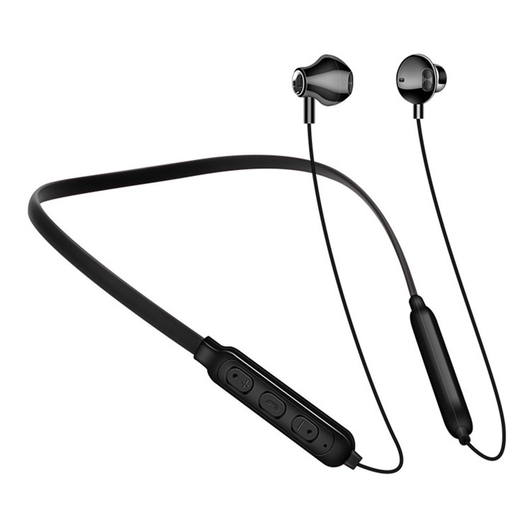 G02 Bluetooth 5.0 Headset Wireless Sports Earphone Neck-mounted Stereo Headphone - Black-1