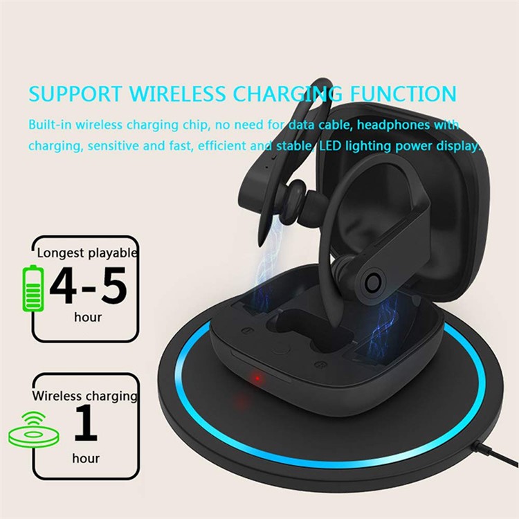 B10 Bluetooth 5.0 Headset Wireless Charging Headphones Earpiece Hands-free Sports Headset-2