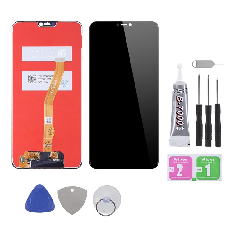 For Vivo Y85 Black LCD Screen and Digitizer Assembly + Repairing Tools + TPU Phone Case + Screen Tempered Film-1