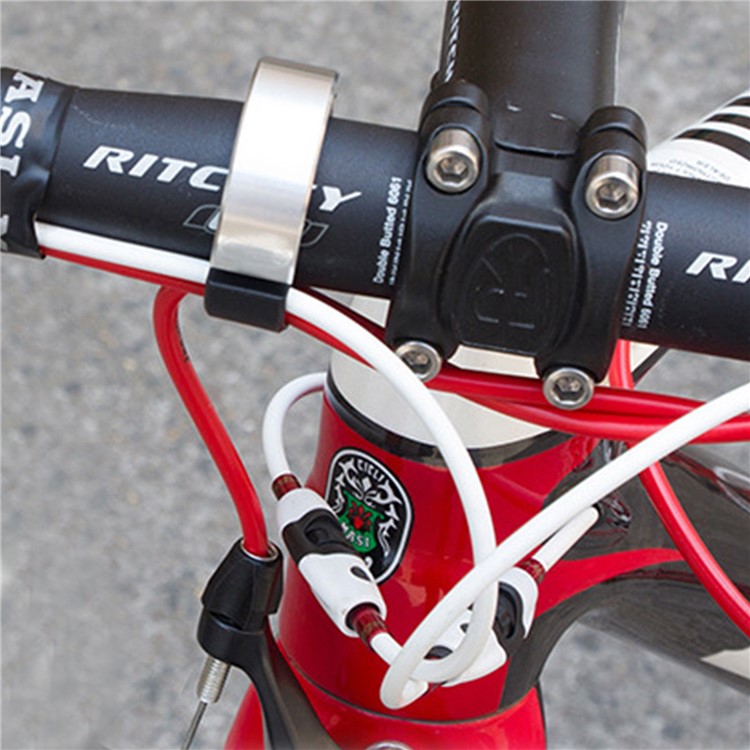 Loud Warning Bicycle Bike Handlebar Alarm Mountain-Bike Bell Ring Safe Horn - Silver Color-1
