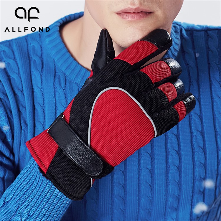 Waterproof Warm Skiing Gloves Non-slip Wear-resistant Winter Gloves - Red-2